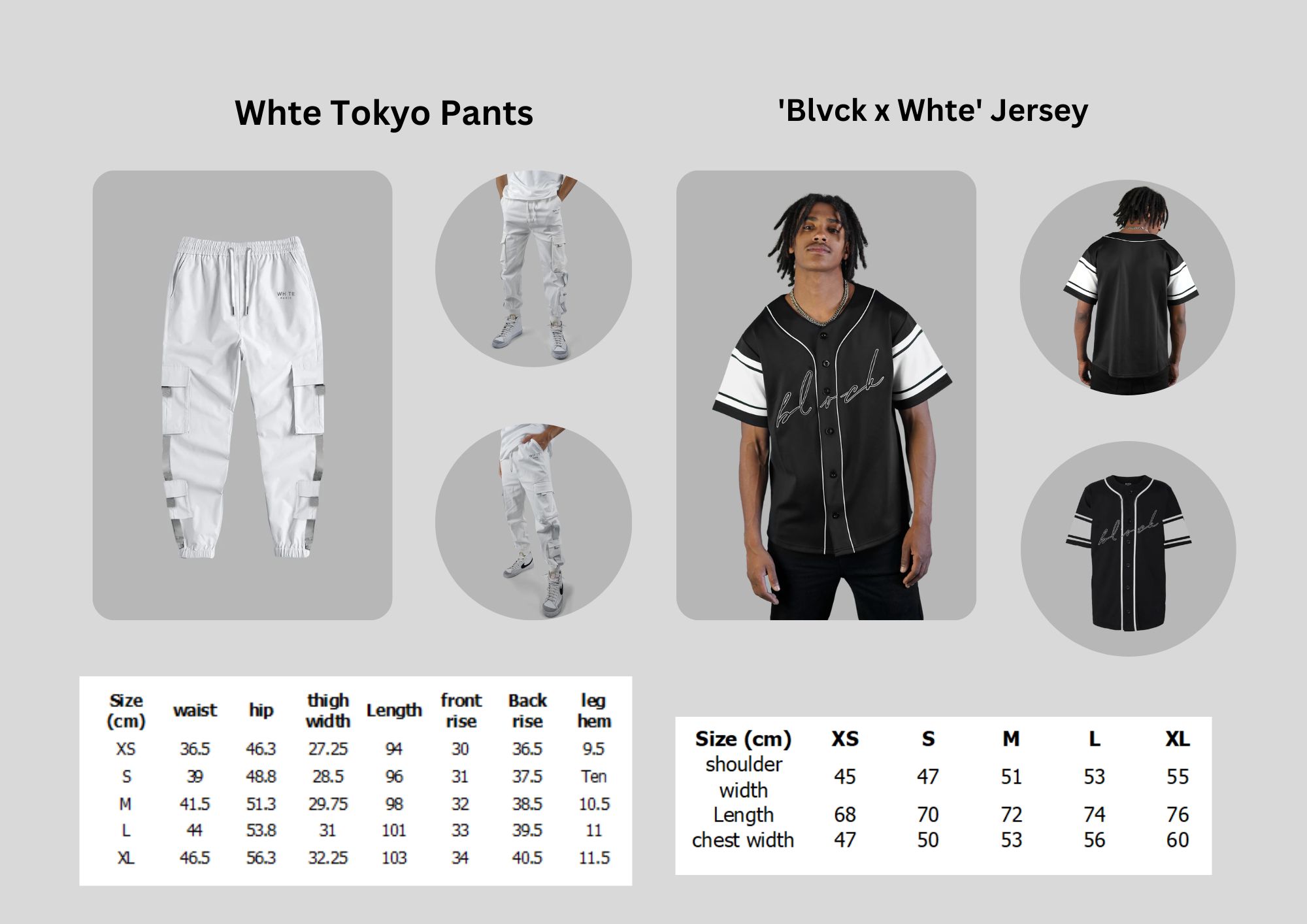 Sizing Chart and Product Details – Blvck Paris